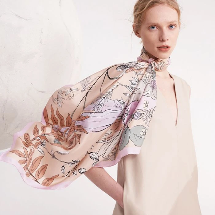 Wholesale Custom Lady Silk Scarf Factory